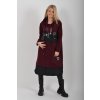 Bordó mikinové šaty ES6065