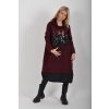 Bordó mikinové šaty ES6065