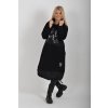 Černé mikinové šaty ES6067