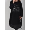 Černé mikinové šaty ES6067
