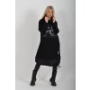 Černé mikinové šaty ES6067