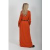 Oranžové dlouhé šaty ES6074