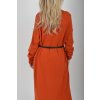 Oranžové dlouhé šaty ES6074