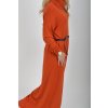 Oranžové dlouhé šaty ES6074