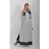 Šedé maxidlouhé šaty ES6094