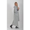Tmavě šedé dlouhé šaty ES6103