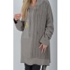 Šedá mikinová tunika ES6159