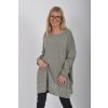 Šedý prodloužený svetr ES6177