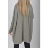 Šedý prodloužený svetr ES6177