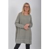 Šedý prodloužený svetr ES6177