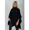 Černé svetrové pončo ES6196