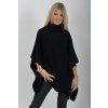 Černé svetrové pončo ES6196
