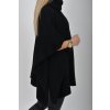 Černé svetrové pončo ES6196