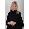 Černé svetrové pončo ES6196