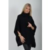 Černé svetrové pončo ES6196
