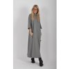 Šedé dlouhé šaty ES6217