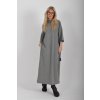 Šedé dlouhé šaty ES6217