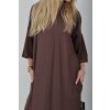 Čokoládové dlouhé šaty ES6218