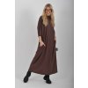 Čokoládové dlouhé šaty ES6218