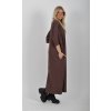 Čokoládové dlouhé šaty ES6218