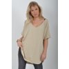 Béžové dlouhé tričko ES6229