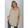 Béžové dlouhé tričko ES6229