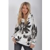 Bílá vzorovaná mikina ES6255