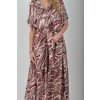 Vzorované dlouhé šaty ES6315