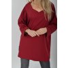 Bordó oversize tričko ES6338