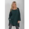 Lahvově zelené oversize tričko ES6343