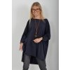 Tmavě modré oversize tričko ES6399