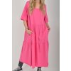 Růžové bavlněné šaty ES6429