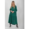 Lahvově zelené bavlněné šaty ES6446