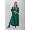 Lahvově zelené bavlněné šaty ES6446