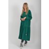 Lahvově zelené bavlněné šaty ES6446
