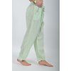 Mentolové lněné kalhoty ES6607