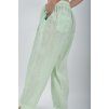 Mentolové lněné kalhoty ES6607