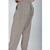 Šedé lněné kalhoty ES6608