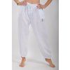 Bílé lněné kalhoty ES6610
