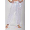 Bílé lněné kalhoty ES6610