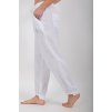 Bílé lněné kalhoty ES6610