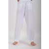 Bílé lněné kalhoty ES6610