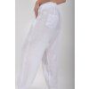 Bílé lněné kalhoty ES6610