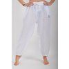 Bílé lněné kalhoty ES6610