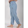 Modré lněné kalhoty ES6614
