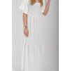 Dlouhé bílé šaty ES6629