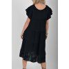 Černé mušelínové šaty ES6673