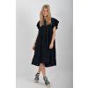 Černé mušelínové šaty ES6673