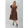 Čokoládové mušelínové šaty ES6675