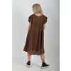 Čokoládové mušelínové šaty ES6675